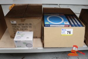 76 · BUNDLE WITH BOX OF ARCON COMPACT DOWN LIGHTS AND BOX OF CIRCULAR FLUORESCENT LAMPS