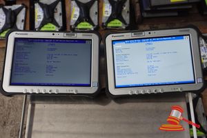 2 X Panasonic Fz-G1 Toughpad, Intel Core I5 7300u 2.60ghz Cpu, 8gb Ram, 500gb Ssd / No Os, Screen Damage, 950 / 1690 Hours, Sn:2ftsd48135 / 1ftsc37861, An:Itt35487 / Itt36066, Untested ( No Charger / Some Marks)