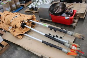 56 · 5 X LARGE YELLOW OUTDOOR SHADE UMBRELLAS (GENERAL WEAR AND TEAR) - USED