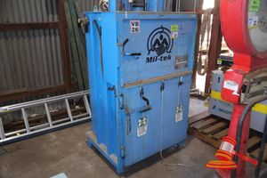 21 · MIL-EC 306-E ECODRIVE PNEUMATIC WASTE CARDBOARD/PLASTIC COMPACTOR/BAILER (BLUE). 240V. APPROX 900 X 1000 X H2500MM. SURFACE CORROSSION. UNTESTED