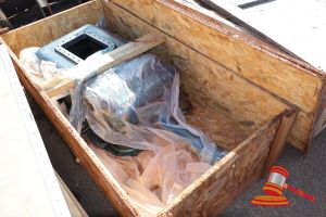 47 · 1 X CATERPILLAR TANK ASSEMBLY, CATERPILLAR P/N:317-8732, APPROX; 1.1M L X 420MM W X 250MM H, SOME MARKS, IN A CRATE (REF:OLS7480167#1) (SGG-54405, DR#1786)