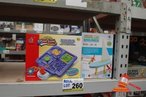 260 · BUNDLE OF TOYS INCLUDING: 3x MAZE GAMES AND 5x PROPELLER ENGINES, ALL UNOPENED