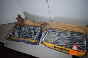 Lot of Unused Carton of Bremick Type 17 Timber Roofing Screws Size 14-10x75 & Carton of Bremick M12 x 300mm Galvanised Bolts & Nuts