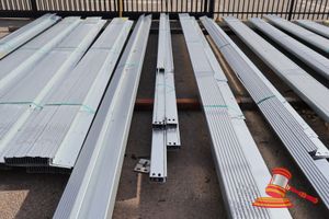 45 · 10 X STEEL C-SECTION PCS, APPROX 100 X 50MM, 4.7M UP TO 6.7MTR LONG