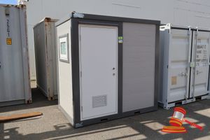 1 X Prefabricated Bathroom Unit, Modular Design, Approx 2.3x 1.4 M X 2.2m, Includes: Toilet, Shower, Vanity With Basin, Window, External Access Door With Ventilation Grille (Unused)