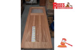 410 · TIMBER DOOR WITH PANEL (NO GLASS), CODE: ED 84, 2040 x 820 x 40mm