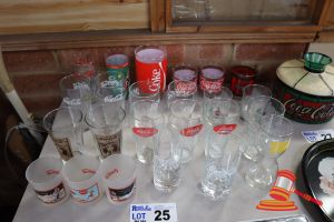 25 · 24x ASSORTED COCA-COLA GLASSES