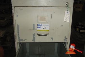 4 · 4 DRAWER FILING CABINET (FIRE PROOF) WITH KEY