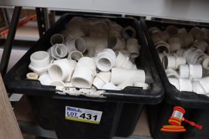 431 · TUB OF ASSORTED PVC MALE & FEMALE ADAPTERS