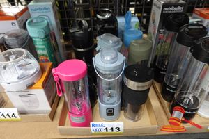 113 · 12 X PORTABLE BLENDERS, FOOD CUTTER AND JUICING CUP INCLUDING 4 X NUTRIBULLET.