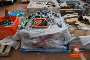 1 X Pallet Of Marine / Rigging Equipment, Includes: Steel Wire Rope, Galvanised Shackles, Various Others (Some Marks / Poss Used)