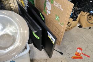 3 X Lcd Computer Monitors (2 X 24 Inch, 1 X 22 Inch), Some Scratches/Marks, Untested (Power Cables Included)