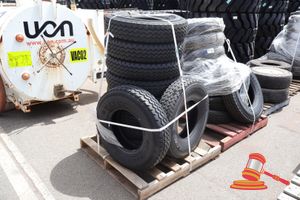 10 x TYRES DUNLOP SP QUALIFIERS, 225/95 R16C, 1x TYRE BRIDGESTONE DUELER 225/95 R16C (UNUSED)