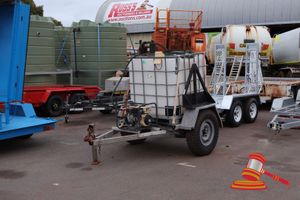 Custom Farm Trailer, Single Axle - Ibc Mounted Water Tank With Pump P/B Kipor Kg200 Petrol Engine, 4 Stroke, 4.4kw Max Output, Includes: Water Hoses (Some Marks/Rust), Approx; 2.5m L X 1.7m W X 1.7m H