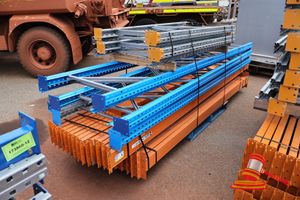 1 · Qty of Colby and Dexion Heavy Duty Rack Shelving 4 @ 1875mm high x 840mm deep frames 16 @ 3050mm long x 130mm high beams 5 @ 3600mm high x 840mm deep frames 10 @ 3700mm long x 95mm high beams 4 @ 3700mm long x 140mm high beams