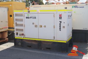 1 X Wd Power Diesel Generator, Model: Wdpt-33s, Sn:1914043i/19, Perkins Engine Sn:Nl75518r021780e, Leroy Somer Alternator, 30kva Prime Power, 33kva Standby, 3 Phase, Cb 415v, 50hz, Untested (Rust To Base)Hours Unsighted (101032210, Po 81953729/4, Plant# 1000)