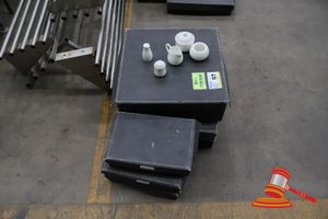 ASSORTED CATERING GOODS INCLUDES; CERAMIC PLATES, BOWLS SERVING TRAYS, DISPLAY TRAYS, AND WATER JUGS OF VARIOUS COLOURS, SIZES AND SHAPES, POSS UNUSED, IN 4 BOXES