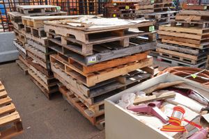Approx 10 X Wooden Pallets, Various Sizes And Brands, 1.2m (Used Condition)