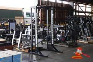 Techno Gym Squat Rack, Some Marks/Rust, Approx; 1.2m W X 1.4m D X 2.4m H
