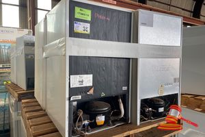 3 X WHIRLPOOL MODEL:WRO12SW, 120L GROSS VOLUME, 480MM D X 500MM W X 760MM H, 1 X HISENSE HRBF125, APPROX; 480MM D X 500MM W X 760MM H, SOME MARKS, UNTESTED, ON A PALLET