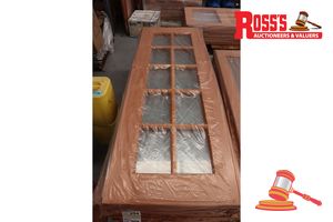 Timber Door With 10x Glass Panels, Code: Kj 20, 2040 X 720 X 40mm