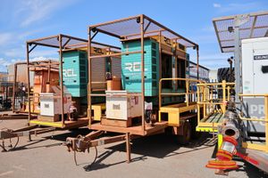 58 · 2015 OX ENGINEERING CXT-PTA60 GENERATOR TRAILER, GREEN/ YELLOW, TANDEM, DIESEL, SMART LOAD, MODEL#LS0V75-75KW, 415V, RING HITCH, AIR LINES, 150KVA RATING, 6 CYLINDER ENGINE, REG NO - (UNLICENSED) VIN#6T9T23WA1F0CX6001 (*NOTE - CONTROL PANEL AND ISOLATOR PAD LOCKED AND REPORTED AS STARTER MOTOR FAULT*) (S840)