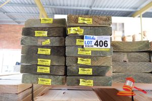 406 · 14x LENGTHS OF NON-STRUCTURAL, H4 TREATED PINE TIMBER, APPROX 170 x 35mm x 3.6m