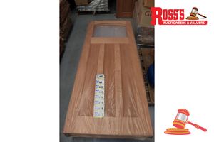 416 · TIMBER DOOR WITH PANEL (NO GLASS), CODE: ED 84, 2040 x 820 x 40mm