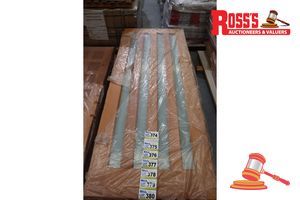 Timber Door With 4x Frosted Glass Panels, Code: Ed 78, 2040 X 820 X 38mm