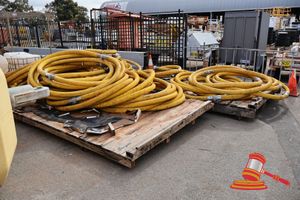 APPROX 12 X INDUSTRIAL HOSES, INCLUDES: PIRTEK 3 | OILFIELD DRILLERS AIRWATER PIPE, ALFAGOMMA RIGMASTER HD 300 PSI. PETROLEUM PIPE , (SOME WEAR)