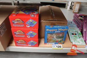 BOX OF POPPER MAGIC GAMES AND 3x MAZE GAMES, ALL UNOPENED