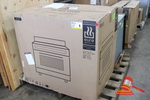 1 · EURO APPLIANCES E090FSINESX 90cm FREESTANDING INDUCTION OVEN, W956mm x H845mm x D687mm, 79.5kg, S/N 540S42890044C104700018 - UNTESTED - NO WARRANTY/ RETURN / DAMAGED/ CREDIT RETURN, AS IS - INSPECTION RECOMMENDED