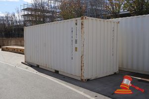 4 · SHIPPING CONTAINER, 20FT, WHITE, TYPE: 20GP-30002G, SN: RWTQ 821 171-0, WITH FORK POCKETS, WOODEN FLOOR, * PICK UP BY APPOINTMENT ONLY* (SOME MARKS) (WHEATSTONE)