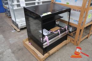 60 · 1 X FPG FUSION UPRIGHT LOW PROFILE OPEN FRONT 2 TIER COLD DISPLAY CABINET. BLACK. MODEL: IL-FUS-C10-A001, SN:25278, REFRIGERANT: R-513A, BUILT IN REFRIGERATION UNIT, 10AMP PLUG. APPROX 1000 X 710 X H1110MM. UNTESTED (UNUSED)