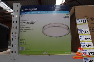 Westinghouse Led 100w Light, Brushed Nickel Finish With Acrylic Shade, Dimmable, Code: 6401235