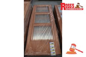 Timber Door With 3x Glass Panels, Code: Ed 20, 2040 X 820 X 38mm
