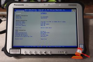 67 · PANASONIC FZ-G1 TOUGHPAD, INTEL CORE i5 7300U 2.60GHZ CPU, 8GB RAM, 500GB SSD / NO OS, 190 HOURS, SN:9ATSC70176 / AN:ITT25634, UNTESTED ( NO CHARGER / SOME MARKS)