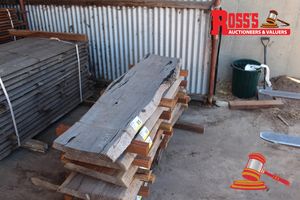 95 · JAR219 - JARRAH FEATURE AND BETTER GRADE 300-350x50mm@ 1.7m - Rough Sawn Slab