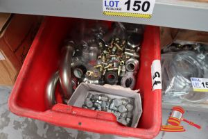 154 · TUB OF ASSORTED PRESSURE FITTINGS