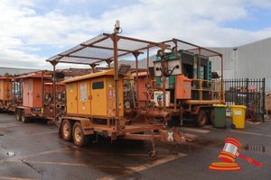 23 · 2015 POLMAC INNOTECH PUMP TRAILER ORANGE, TANDEM (REG# UNLICENSED) VIN# 6A3T20F1PLMC37771, LOAD CARRYING CAPACITY 3500KG, 415V CONTROL PANEL, SECTION OF PIPING AND VALVES, LENGTH OF POWER CABLE, 2 x SMALL SOLAR PANELS, RING HITCH, JOCKEY WHEEL, 7 PIN ROUND TRAILER PLUG (S#838)
