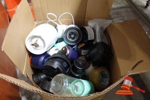 136 · LARGE BOX OF BLENDER PARTS