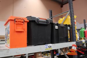 3x Assorted Empty Plastic Storage Tubs