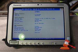 Panasonic Fz-G1 Toughpad, Intel Core I5 7300u 2.60ghz Cpu, 8gb Ram, 500gb Ssd / No Os, 10670 Hours, Sn:9atsc69795 / An:Itt25689, Untested ( No Charger / Some Marks)