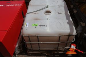 170 · 1 X SCHUTZ IBC CONTAINER, IN METAL CAGE, (SOME MARKS), APPROX; 950MM L X 1.1M W X 760MM H, MISSING CAP