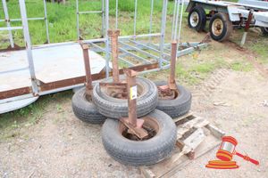 6 · 4 X TYRES (185 X 18) AND RIMS WITH KALPILE KLOFF AXLES AND RUBBER INSURTS