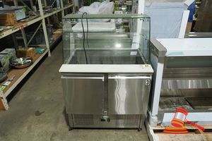 84 · REFRIGERATED PREP COUNTER W/GLASS COVER