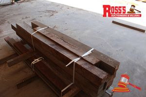 67 · JAR256 - JARRAH FEATURE AND BETTER GRADE 100-11Ox100-110mm Rough Sawn Posts - @ 1.1-2.3m, APPROX 16.7 lm