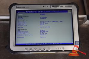29 · PANASONIC FZ-G1 TOUGHPAD, INTEL CORE i5 7300U 2.60GHZ CPU, 8GB RAM, 500GB SSD / NO OS, SCRATCHED SCREEN, 1550 HOURS, SN:2FTSD48146 / AN:ITT35550, UNTESTED ( NO CHARGER / SOME MARKS)