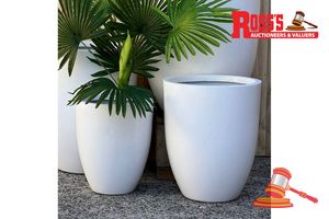 13 · Matching set of 2 Grey Planters - Sizes: 31 x 36 cm, 38 x 45 cm, RRP $185 Create a stylish designer display with this matching set of 2 planters from the Base Tall Planter range at Lots of Pots - Lightweight Pots WA. Featuring a tall tapered round planter with a smooth finish, this range brings a clean, contemporary look to homes, patios, courtyards, entryways and landscaped spaces. Constructed from lightweight fibreclay construction, it combines practical lightweight handling with a premium loo