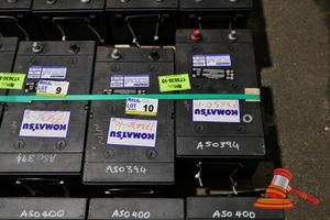 10 · 2 X KOMATSU BATTERY, 12V, 58D0601190, RC 440, CCA(A): 1425, REF.CA @0C; 1755, (UNTESTED), APPROX; 480MM D X 260MM W X 230MM H